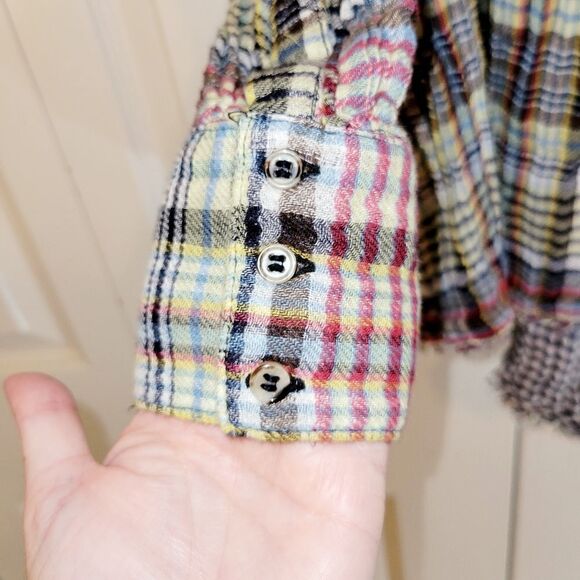 Free People Size xs oversized button up shirt.  ^ - Picture 6 of 7